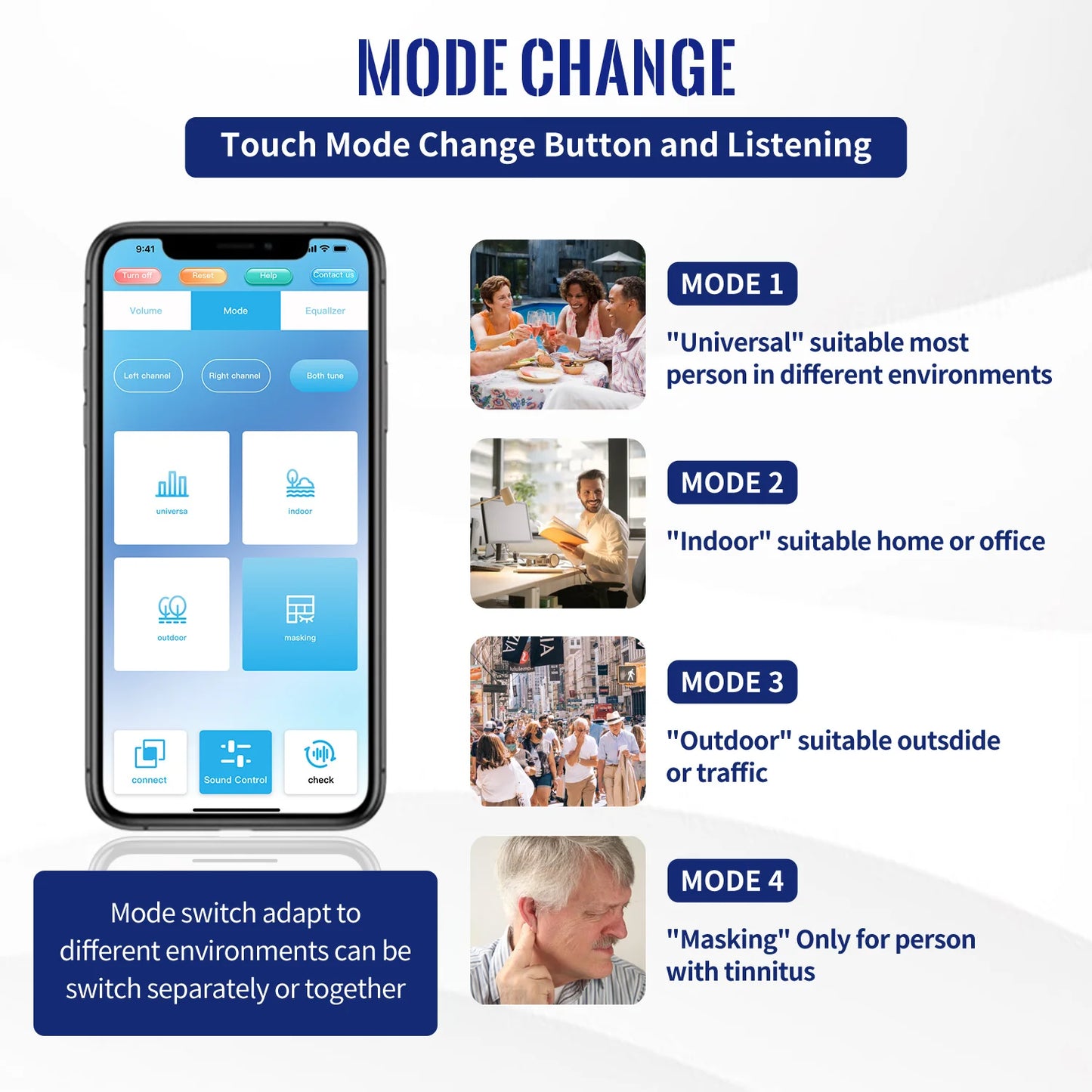 ZepauFOG50 Bluetooth Hearing Aids Rechargeable With App Control