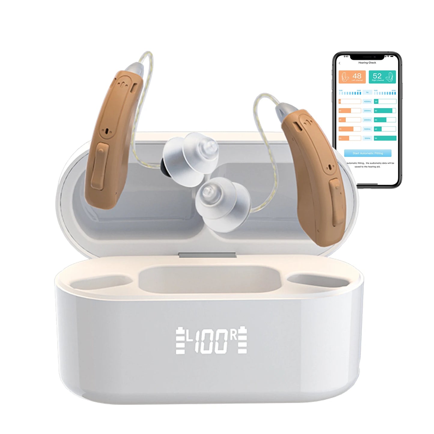 ZepauFOG50 Bluetooth Hearing Aids Rechargeable With App Control