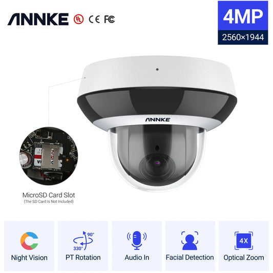 ANNKE 4MP PTZ IP Security Camera With 4X Optical Zoom