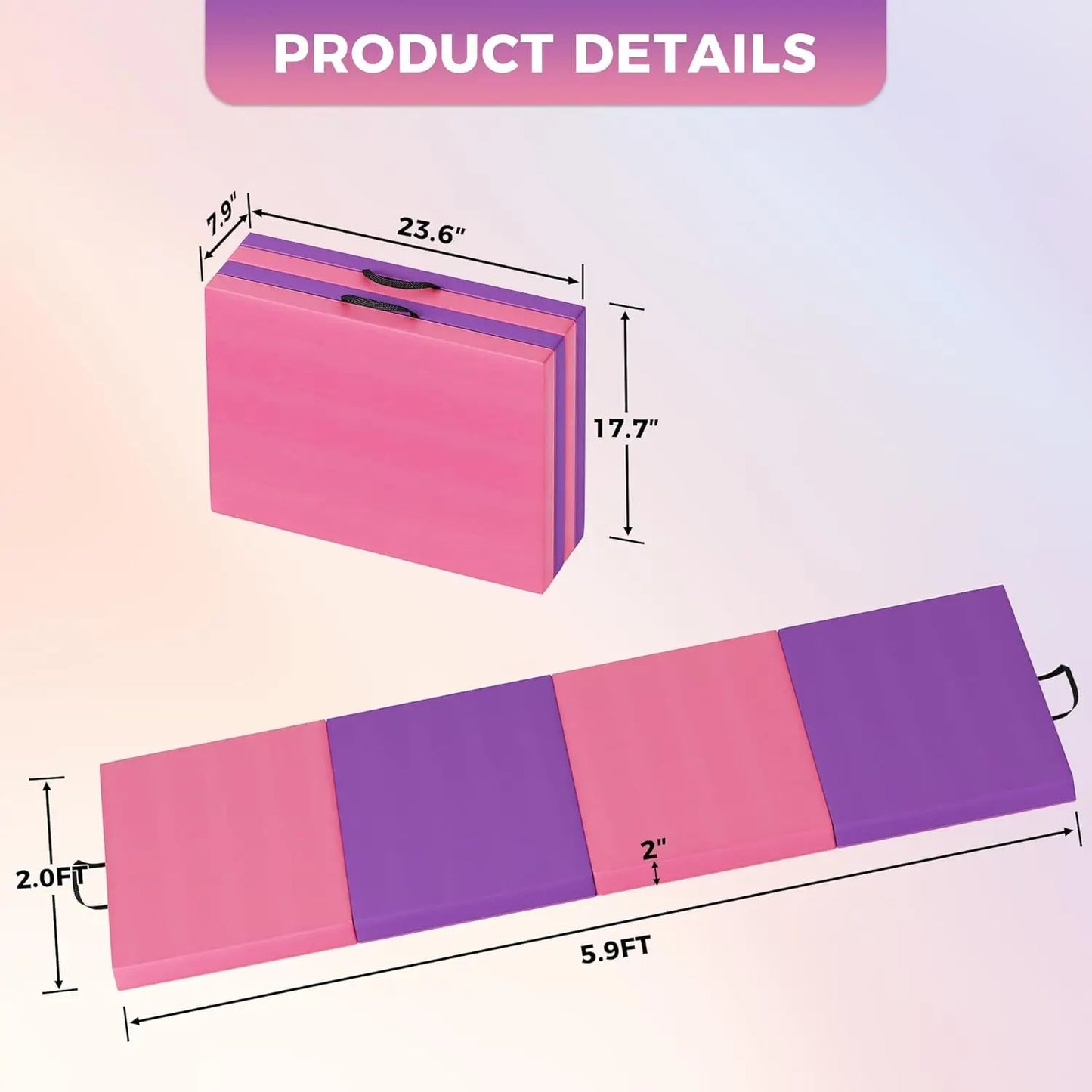 Twister.CK Folding Gym Mat High-Density EPE Foam Non-Slip