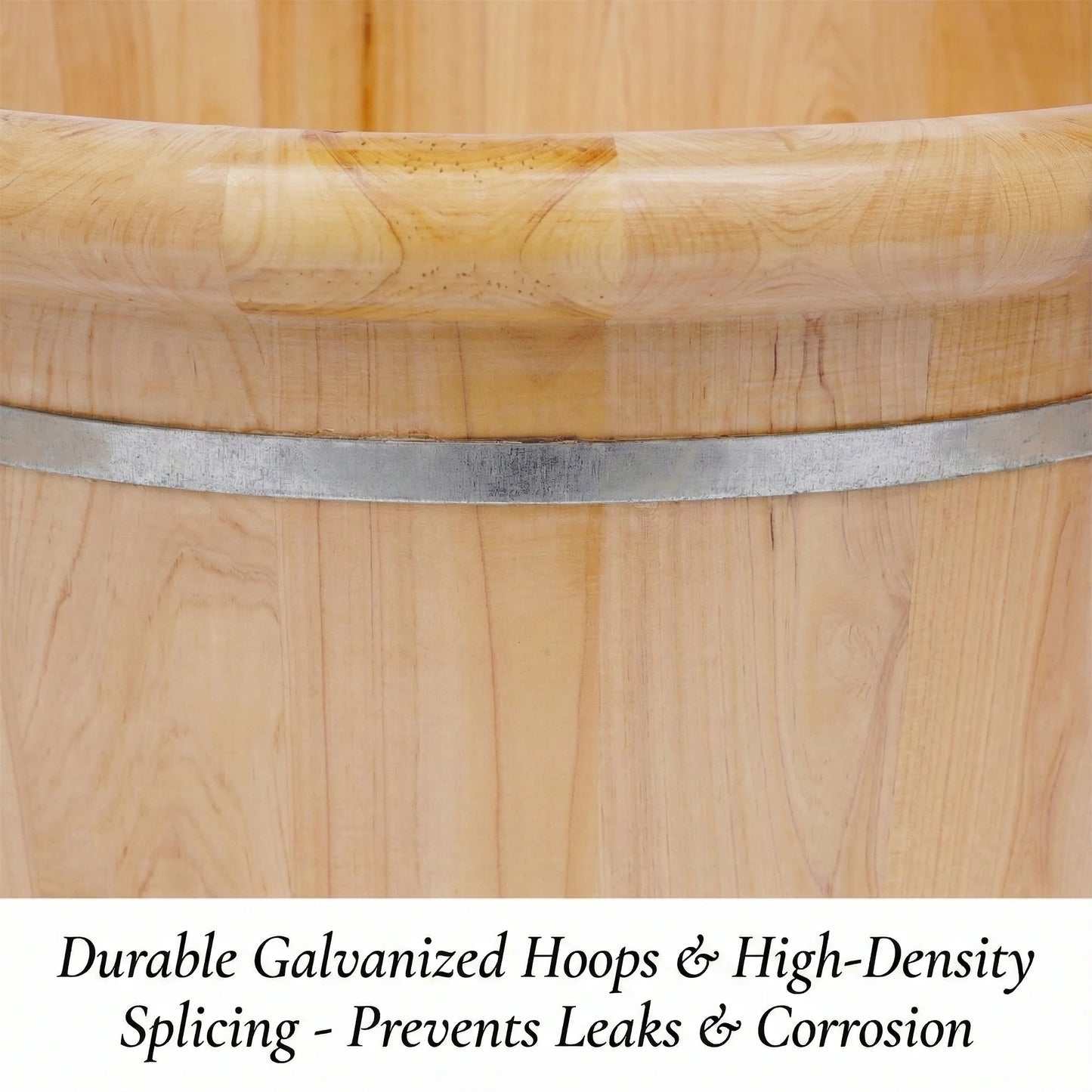 Cedar Wood Foot Bath Barrel Massage Kit for Spa Feet
