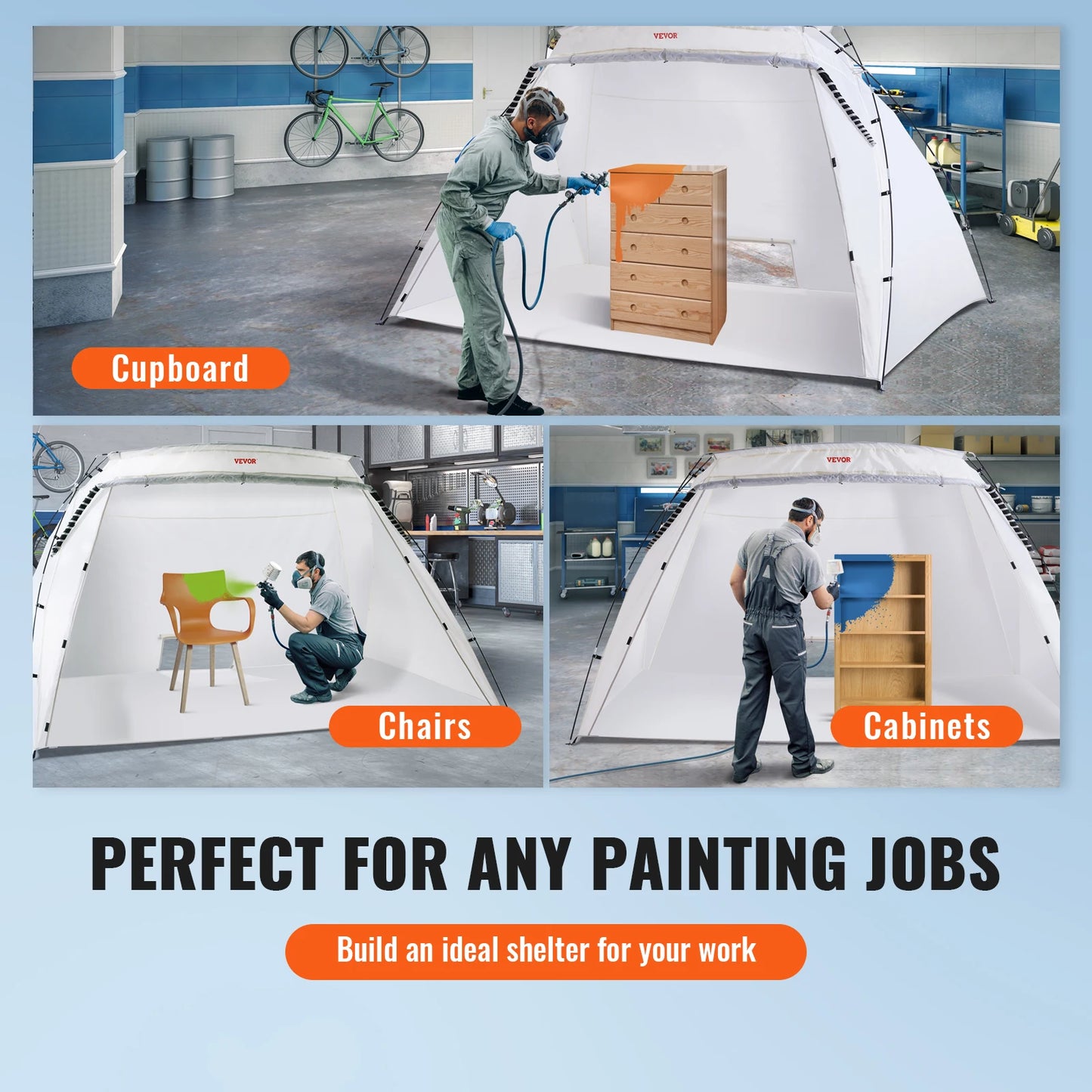 SucceBuy Portable Paint Booth Shelter Foldable Spray Tent for DIY