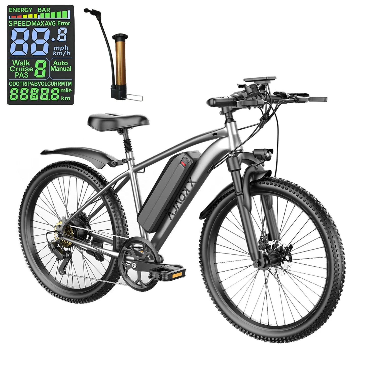 X-koala Electric Bike 1000W Peak Motor 25MPH 7 Speed