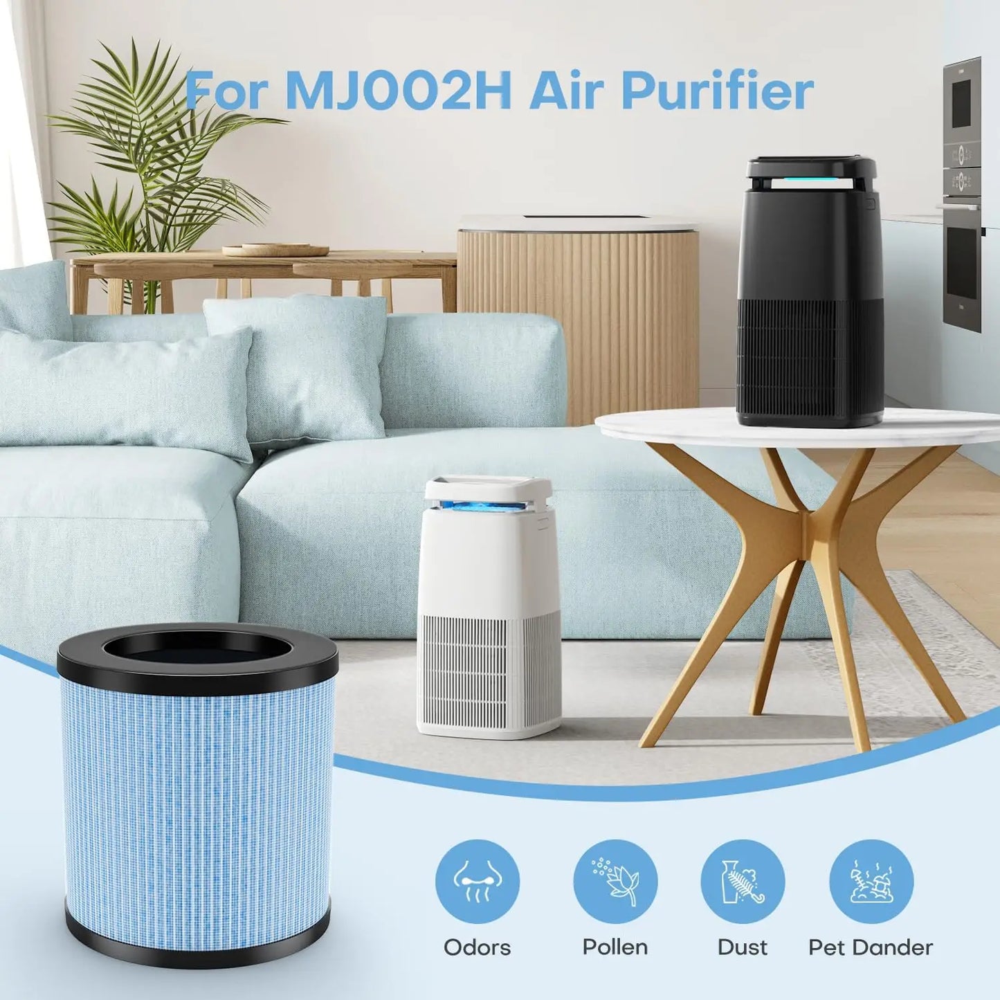 AROEVE Air Purifier H13 True HEPA MJ002H 360 Degree Filtration