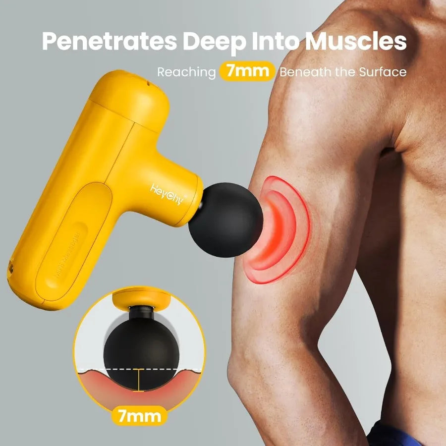 Mini Massage Gun Deep Tissue Percussion Massager With 4 Attachments