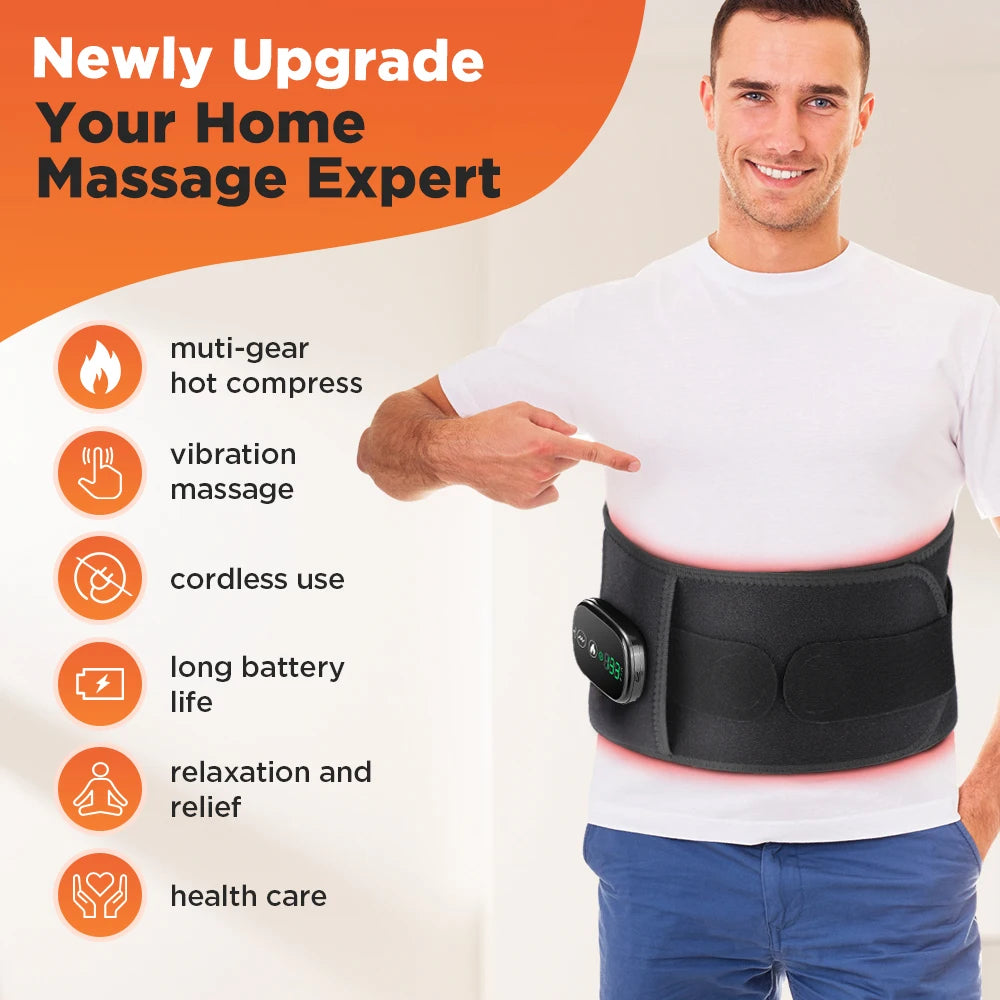Hailicare Heating Massager Belt With Vibration And Hot Compress
