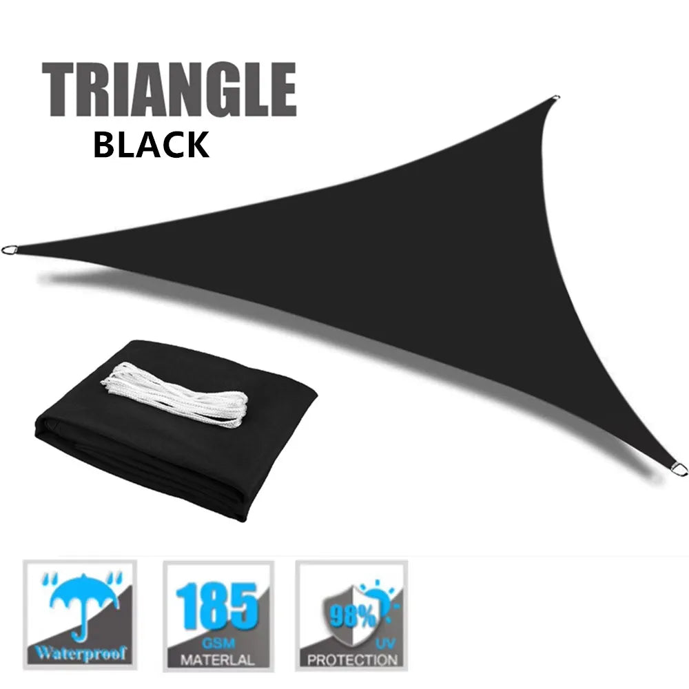 NONECN Triangle Sun Shade Sail Canopy UV Block Outdoor Shelter