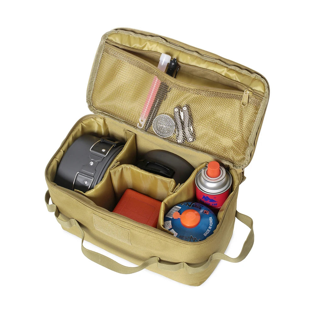 VKTECH Collapsible Camping Utensil Organizer With Stove Storage Case