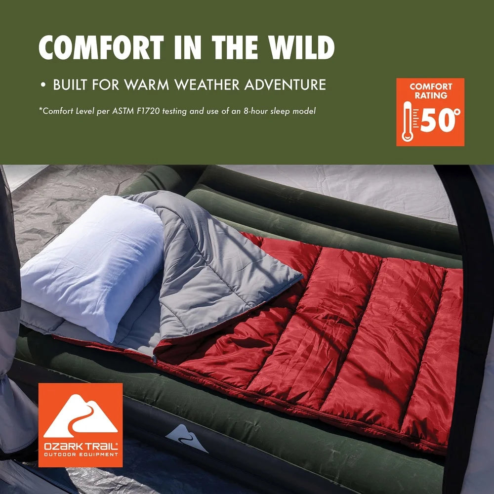 NONECN Compact Insulated Warm Weather Sleeping Bag For Camping