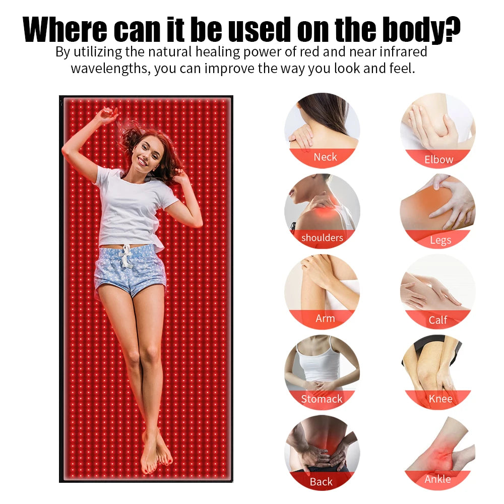 Full Body Red Light Therapy Mat With Infrared LEDs