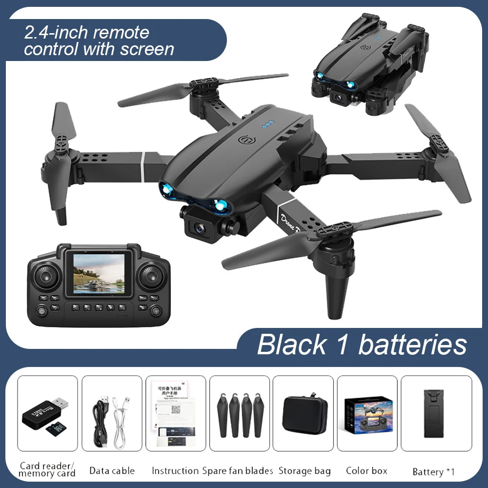 E88 4K Aerial Drone With Large Screen Remote Control