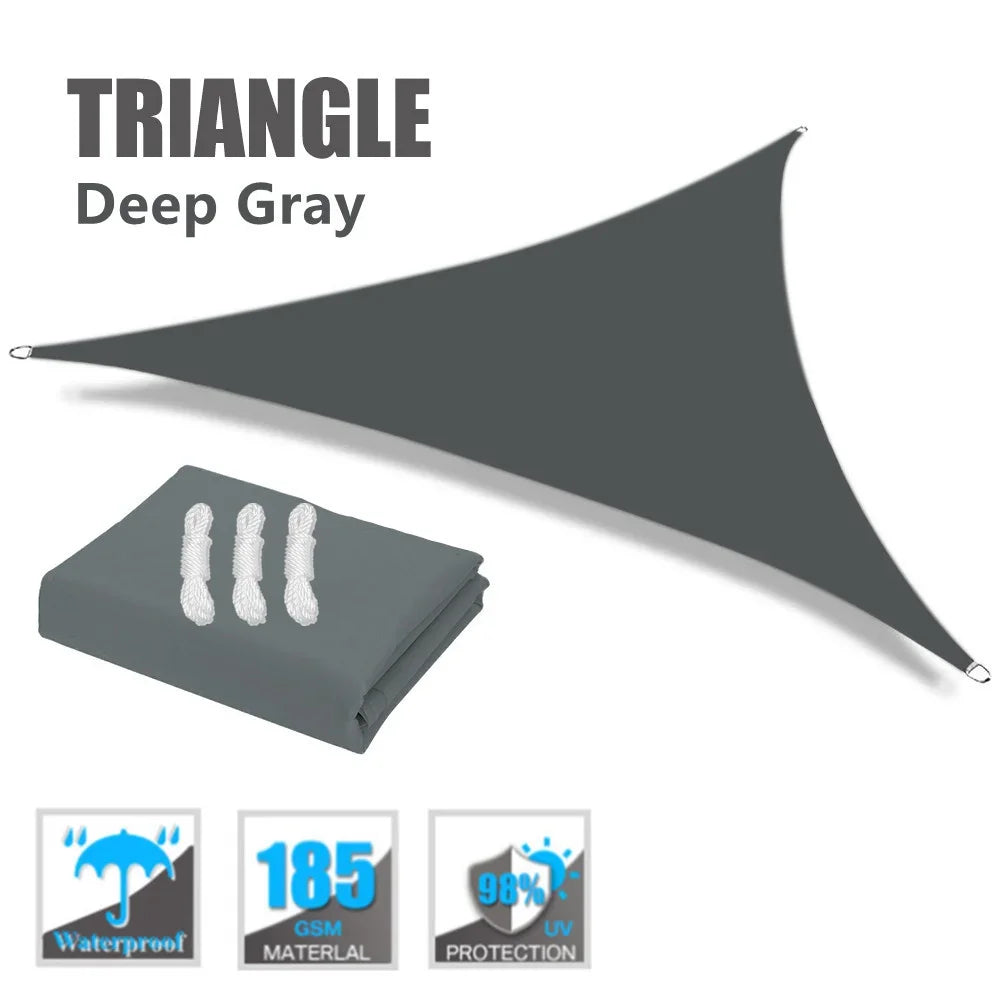 NONECN Triangle Sun Shade Sail Canopy UV Block Outdoor Shelter