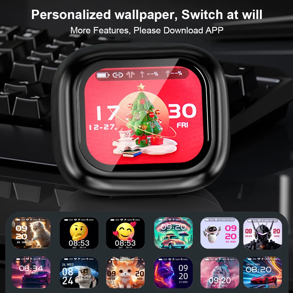 GREATWALL TWS Wireless Earbuds LCD Touch Screen With App