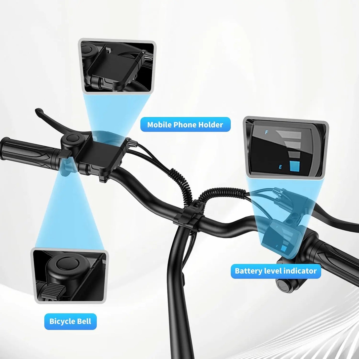 INSDRGNC14 Foldable Adult Electric Bicycle With Seat 900W