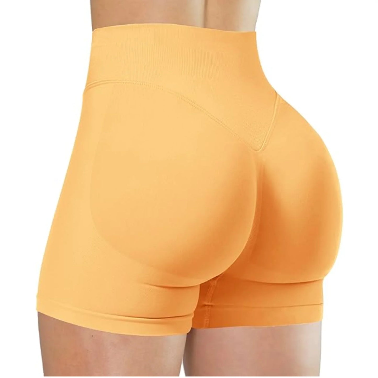 Women High Waist Yoga Shorts For Running And Fitness
