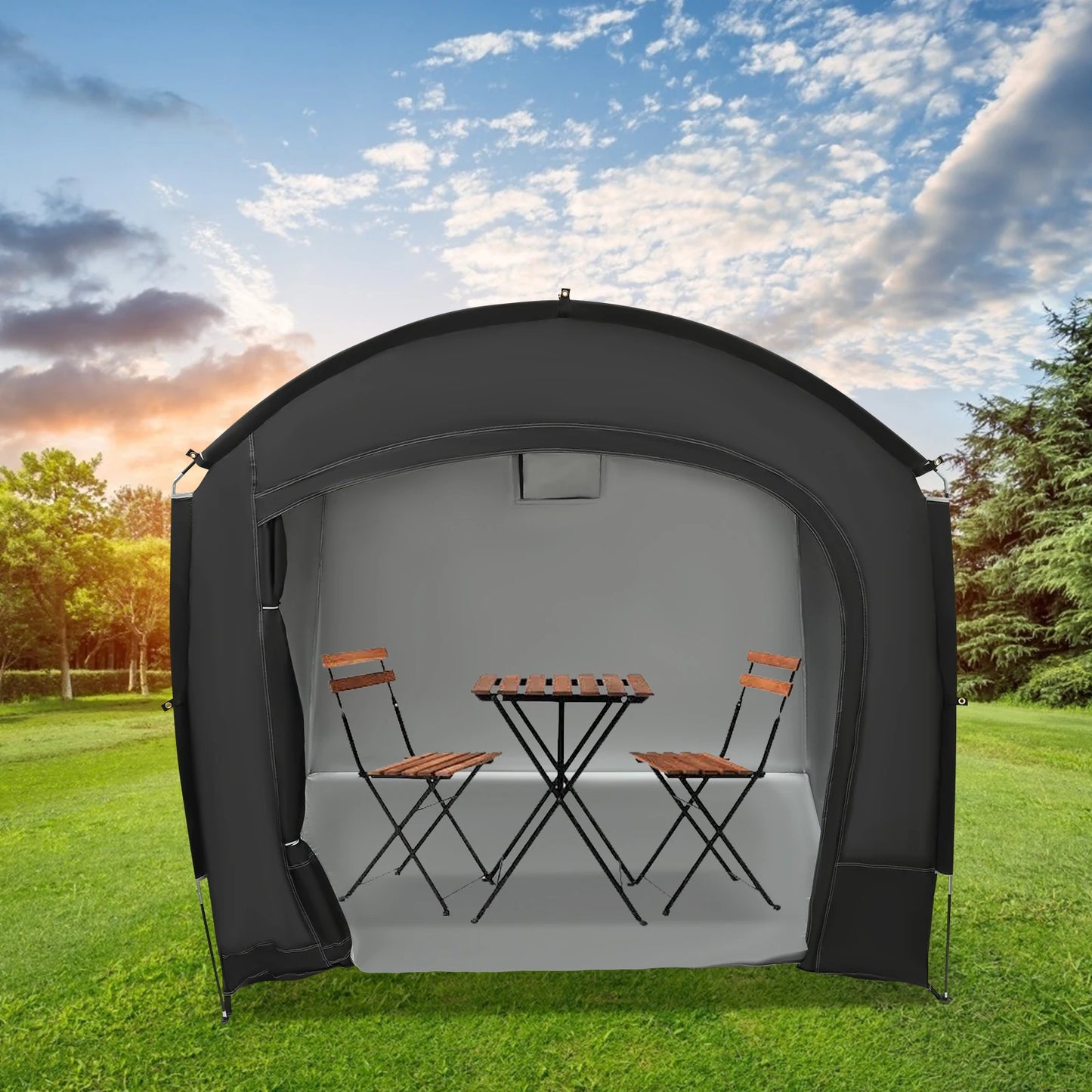 Bike Storage Shed For 1-4 Bikes Portable Waterproof Shelter