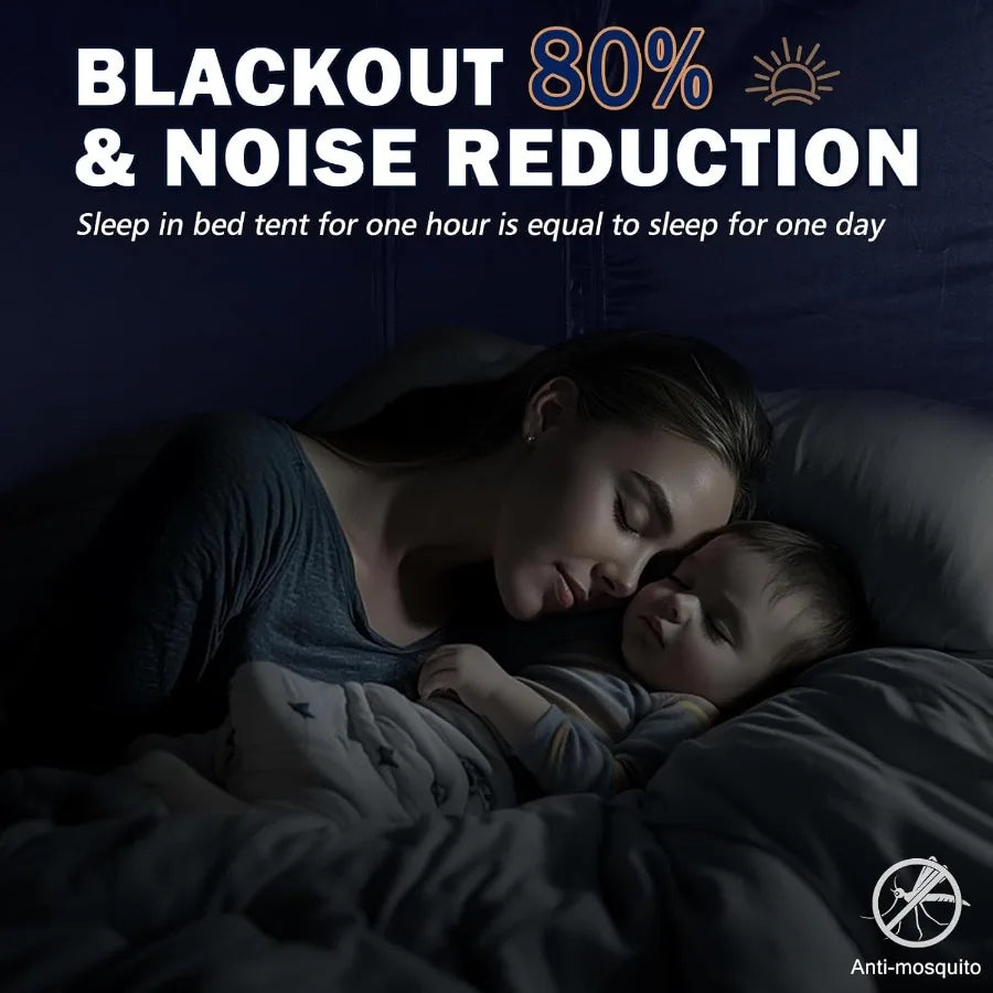 Bed Tent Canopy For Adults Portable Dream Tent With Blackout