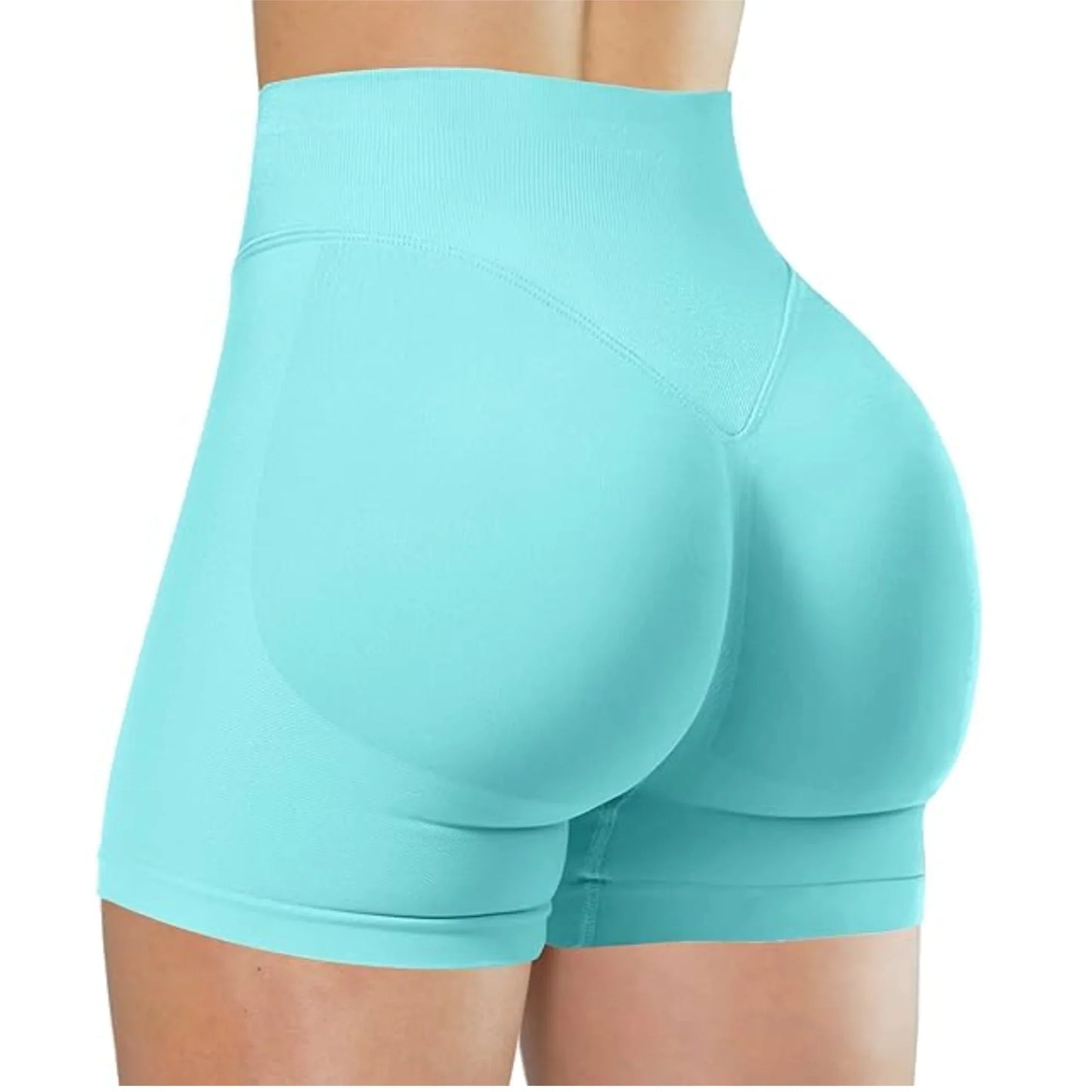 Women High Waist Yoga Shorts For Running And Fitness