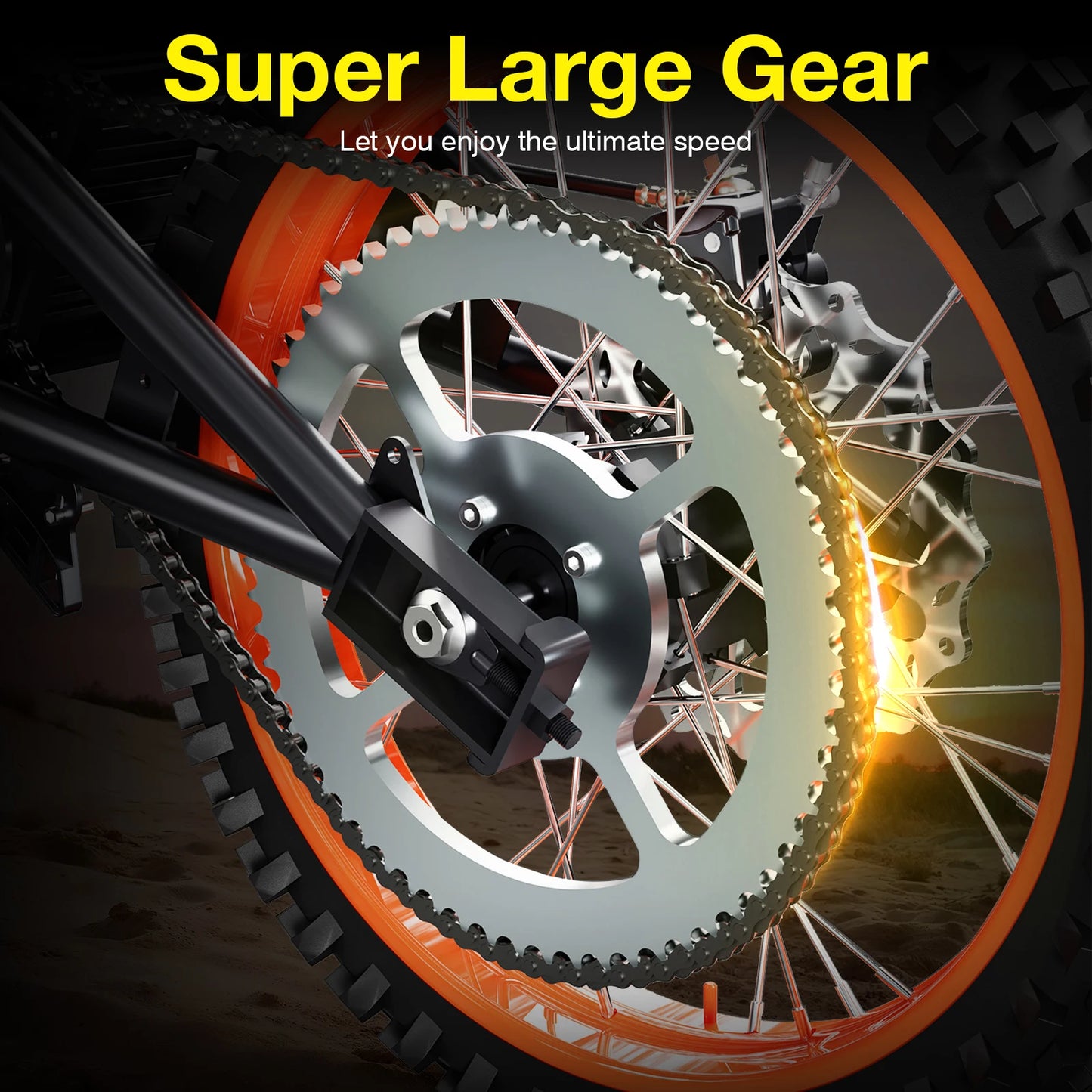 Off Road Electric Motorcycle 3000W 48V Lithium Battery Brushless Bike