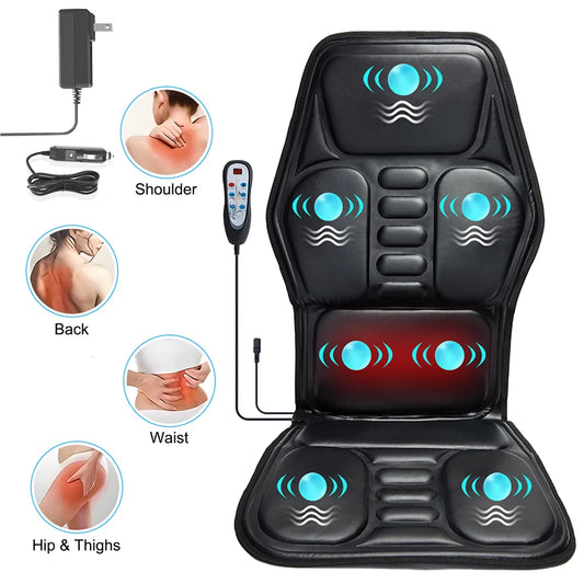 HOMEMASSA Massage Chair Pad With Heat And 9 Modes Relief