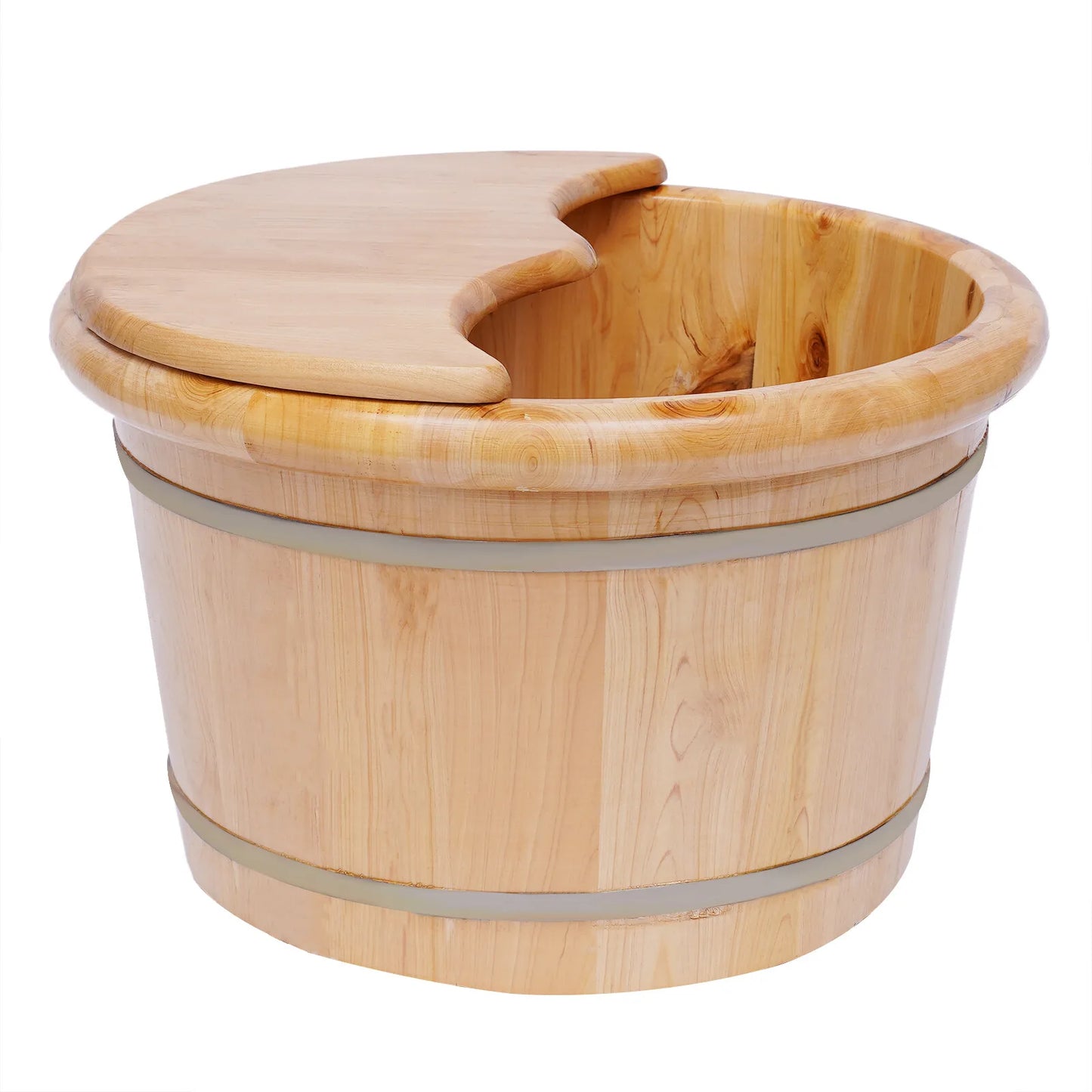 Cedar Wood Foot Bath Barrel Massage Kit for Spa Feet