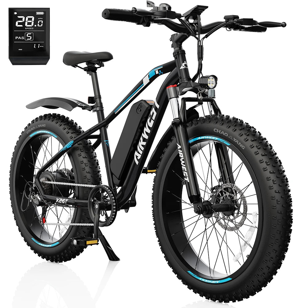 NONEM X26T Fat Tire Electric Mountain Bike 750W Peak 48V