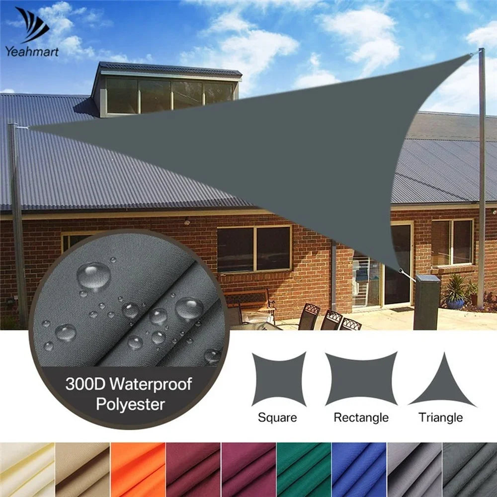 NONECN Triangle Sun Shade Sail Canopy UV Block Outdoor Shelter