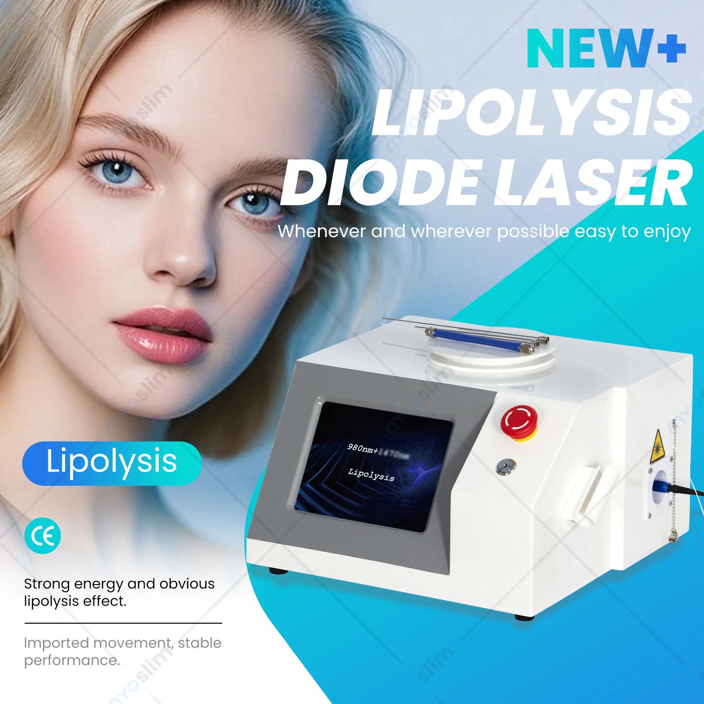 Diode Laser Machine 980nm 1470nm For Face Lift Fat Removal
