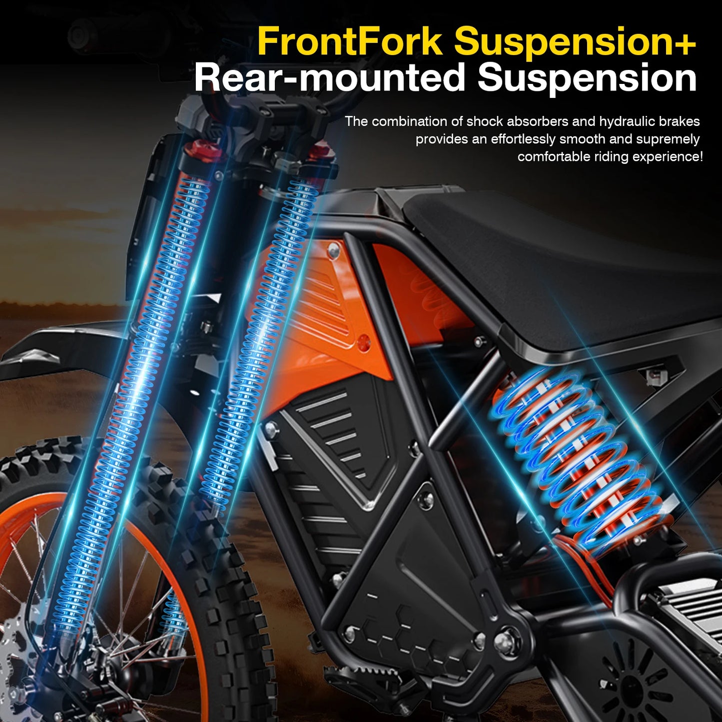 Off Road Electric Motorcycle 3000W 48V Lithium Battery Brushless Bike