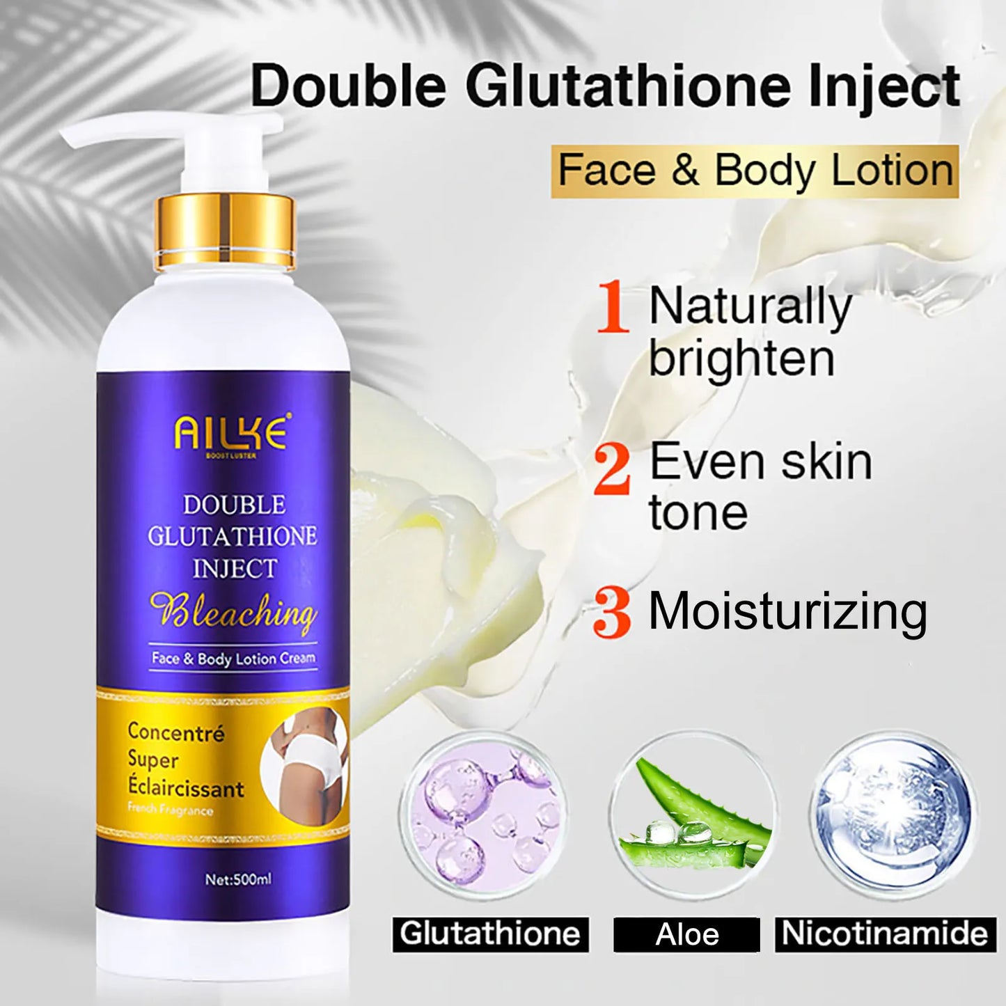 AILKE Double Glutathione Whitening Skin Care for Even Tone