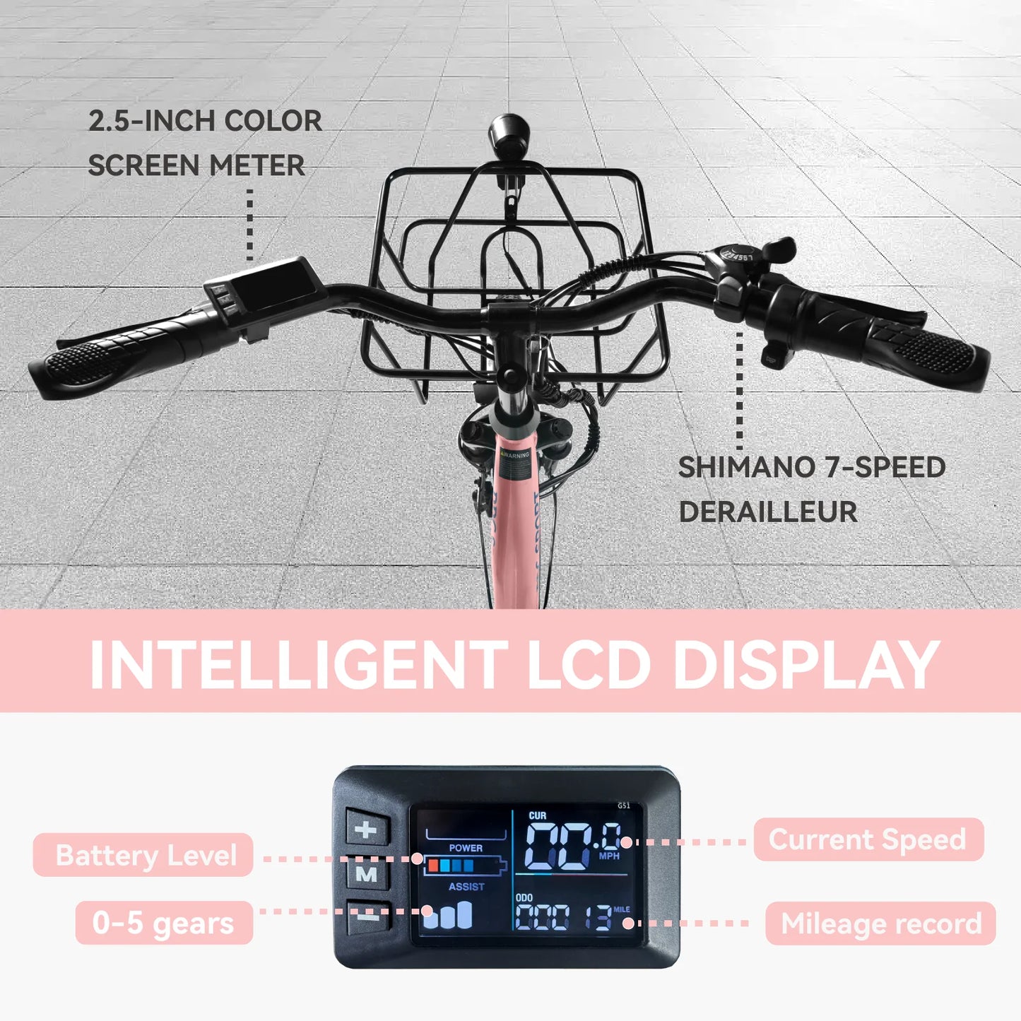 DDC SPORT Electric Bike for Adults With Removable Battery
