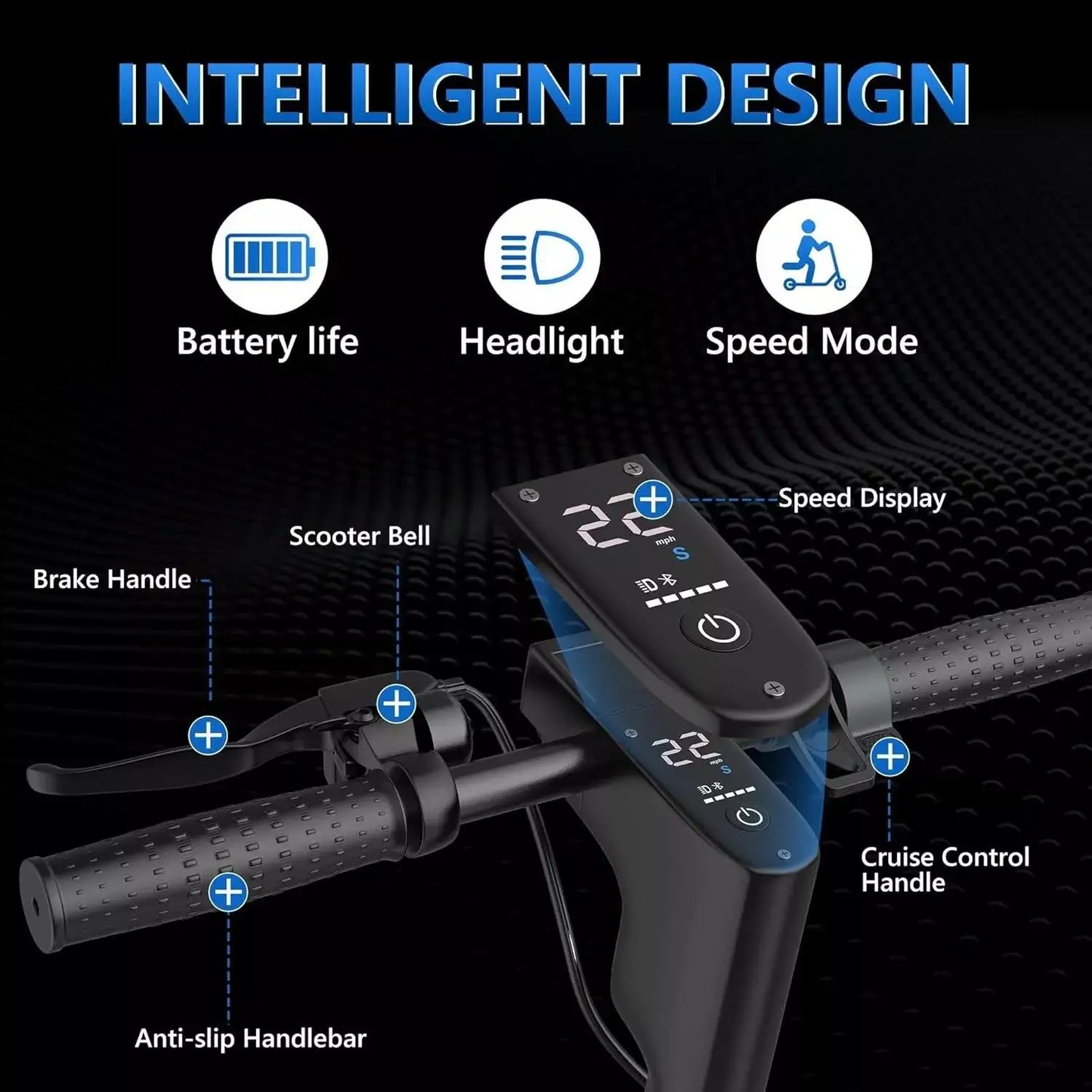 AOVOPRO ESMAX Electric Scooter 500W Folding Smart App 28 Miles
