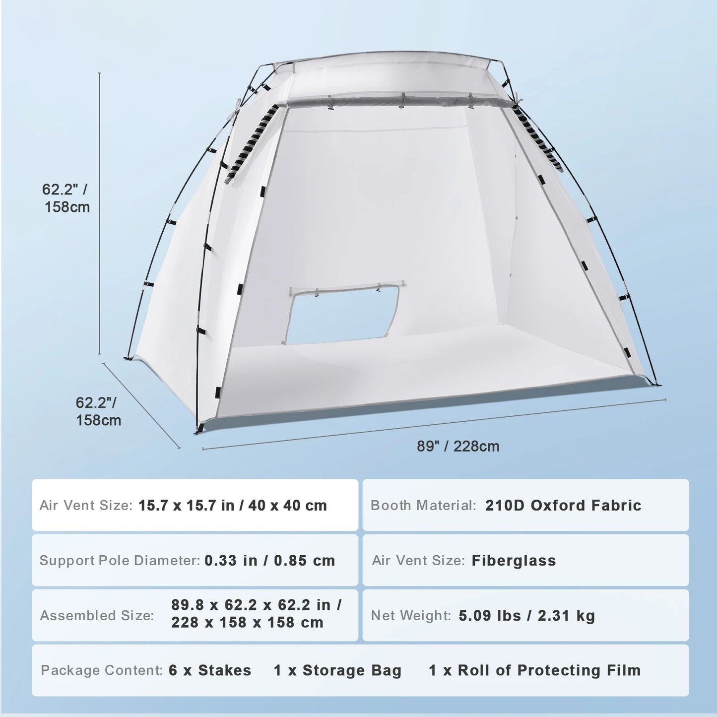 SucceBuy Portable Paint Booth Shelter Foldable Spray Tent for DIY