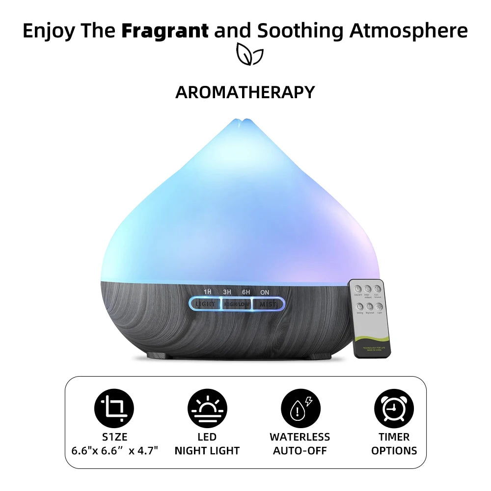 LISM Aroma Diffuser 6 Oil Set Remote Control Timer