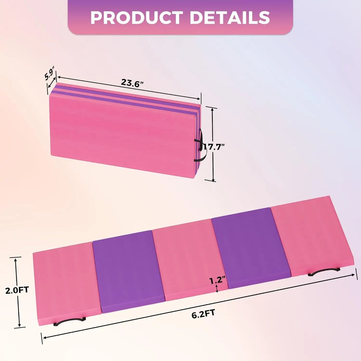 Twister.CK Folding Gym Mat High-Density EPE Foam Non-Slip