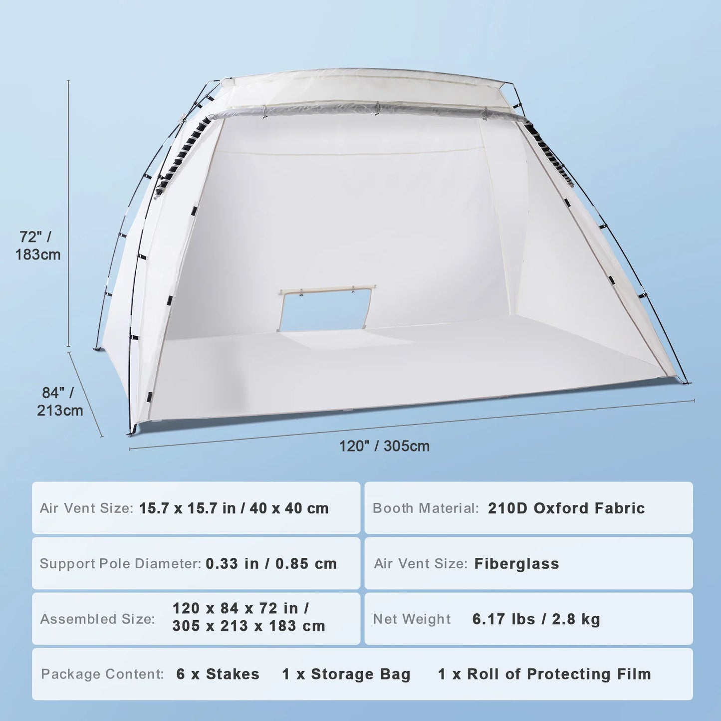 SucceBuy Portable Paint Booth Shelter Foldable Spray Tent for DIY