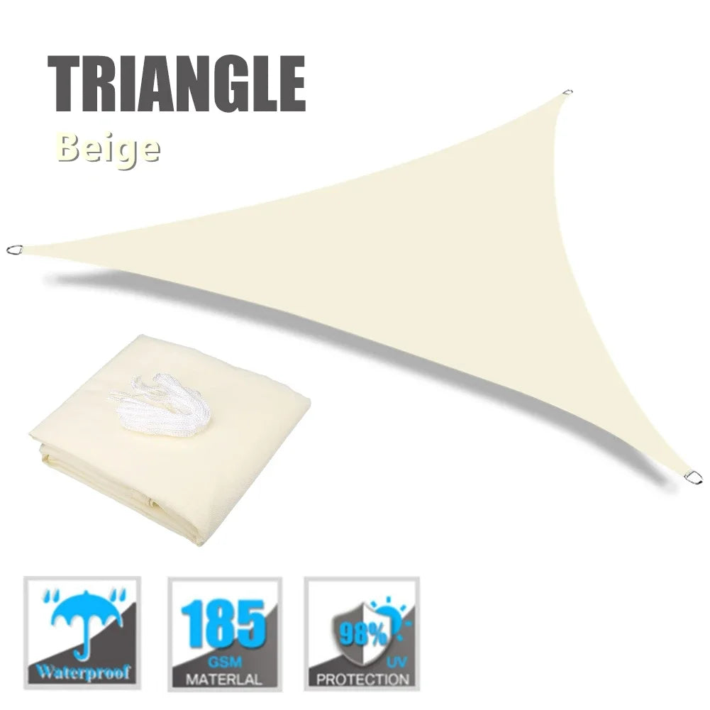 NONECN Triangle Sun Shade Sail Canopy UV Block Outdoor Shelter