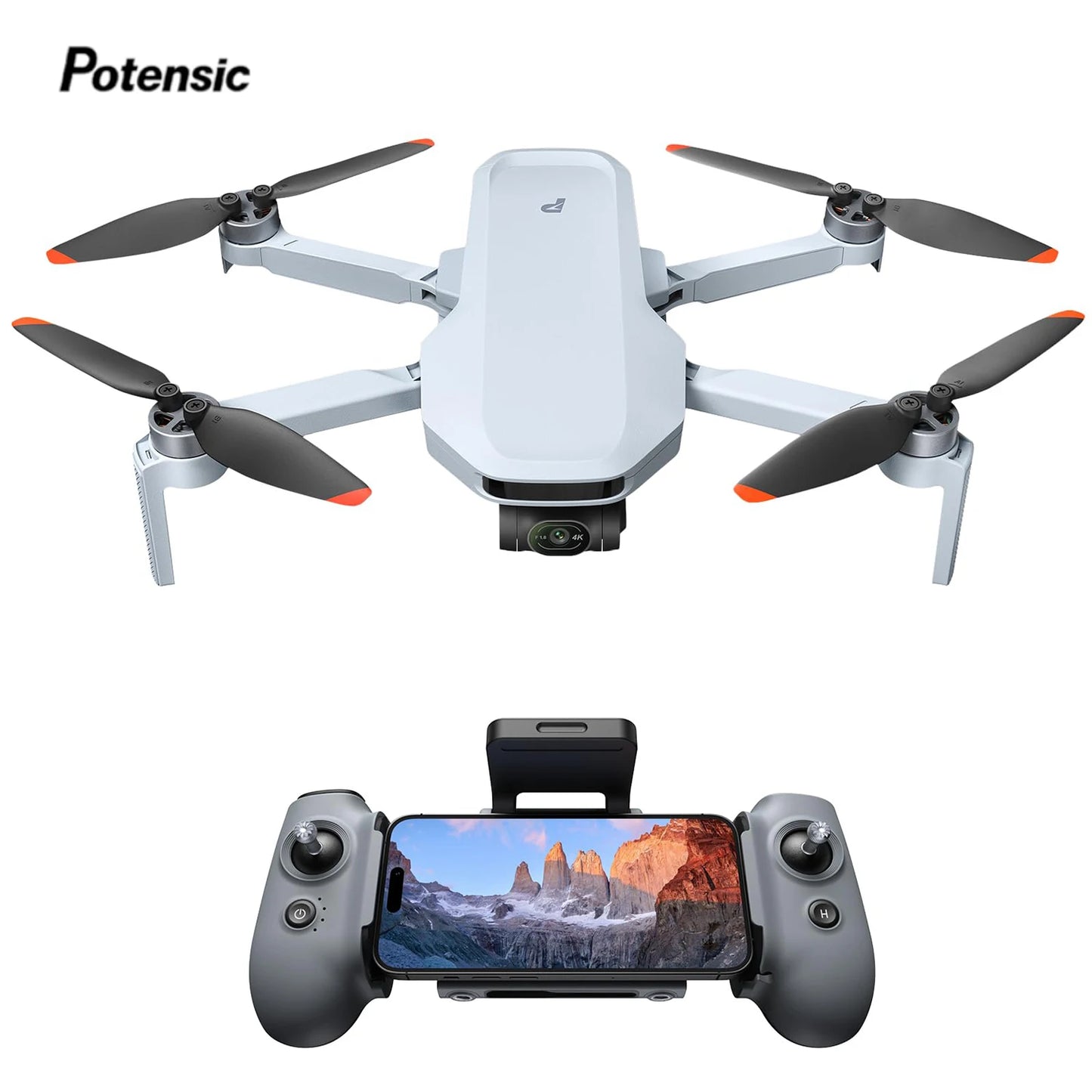 Potensic Atom 2 Camera Drone 4K HDR Video 3 Axis Gimbal AI Track