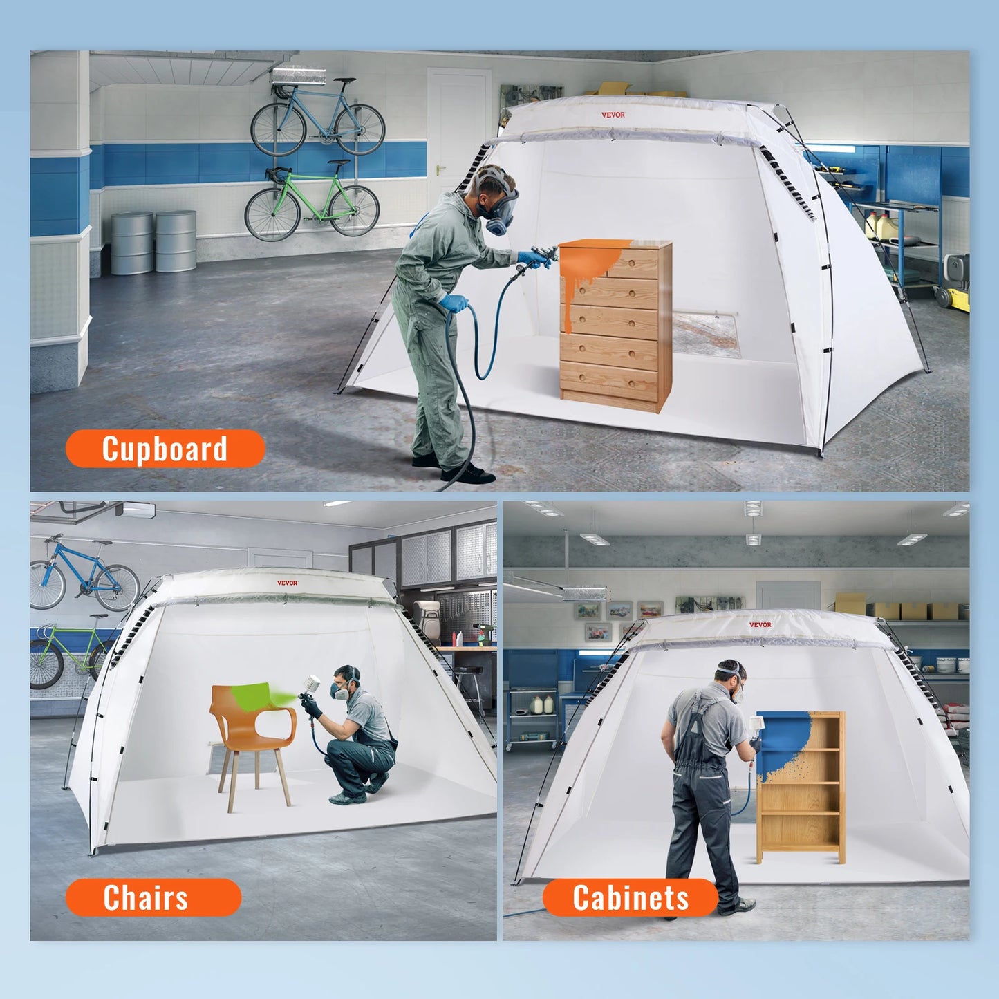 SucceBuy Portable Paint Booth Shelter Foldable Spray Tent for DIY