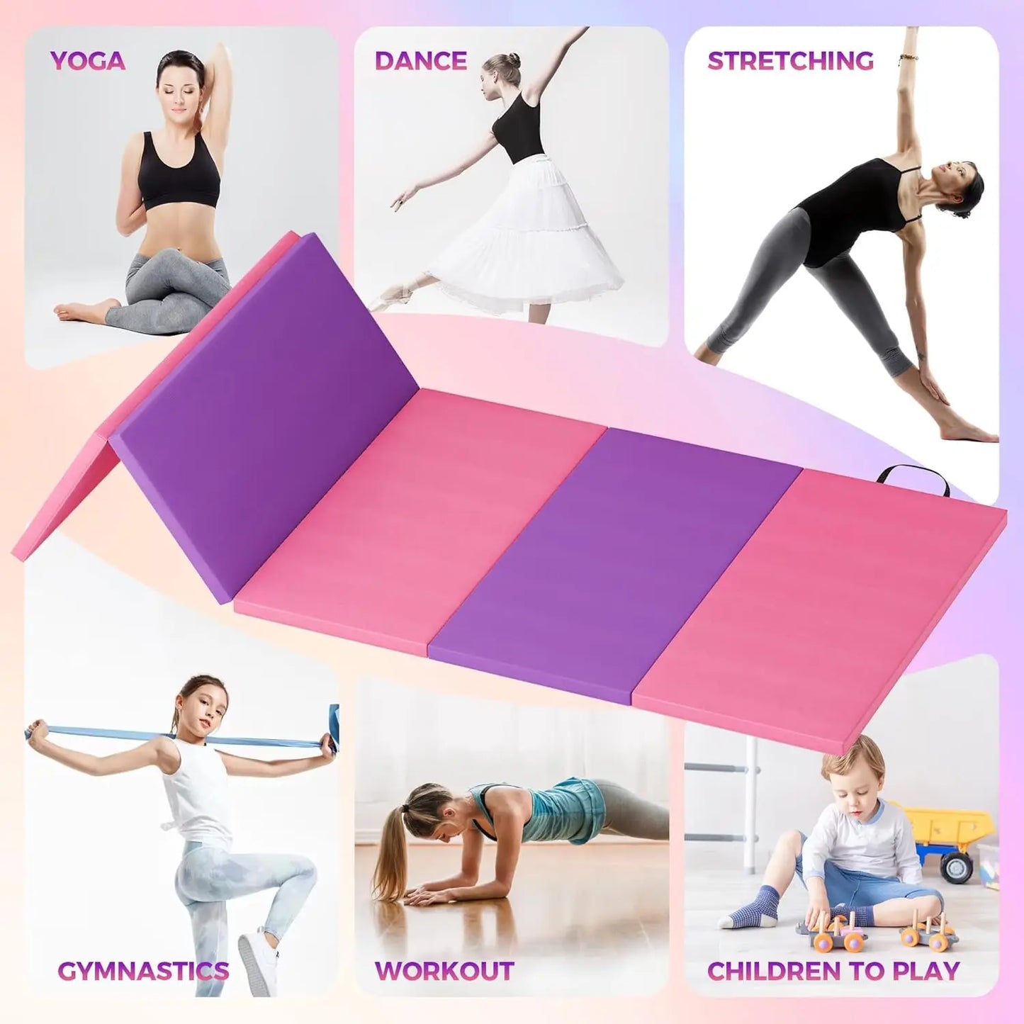 Twister.CK Folding Gym Mat High-Density EPE Foam Non-Slip