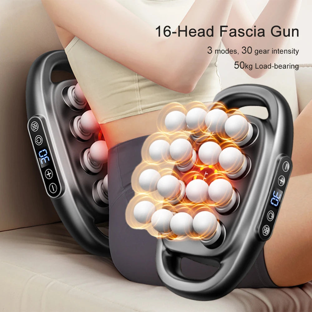 Foreverlily 16 Head Fascia Gun High Frequency Massage Gun