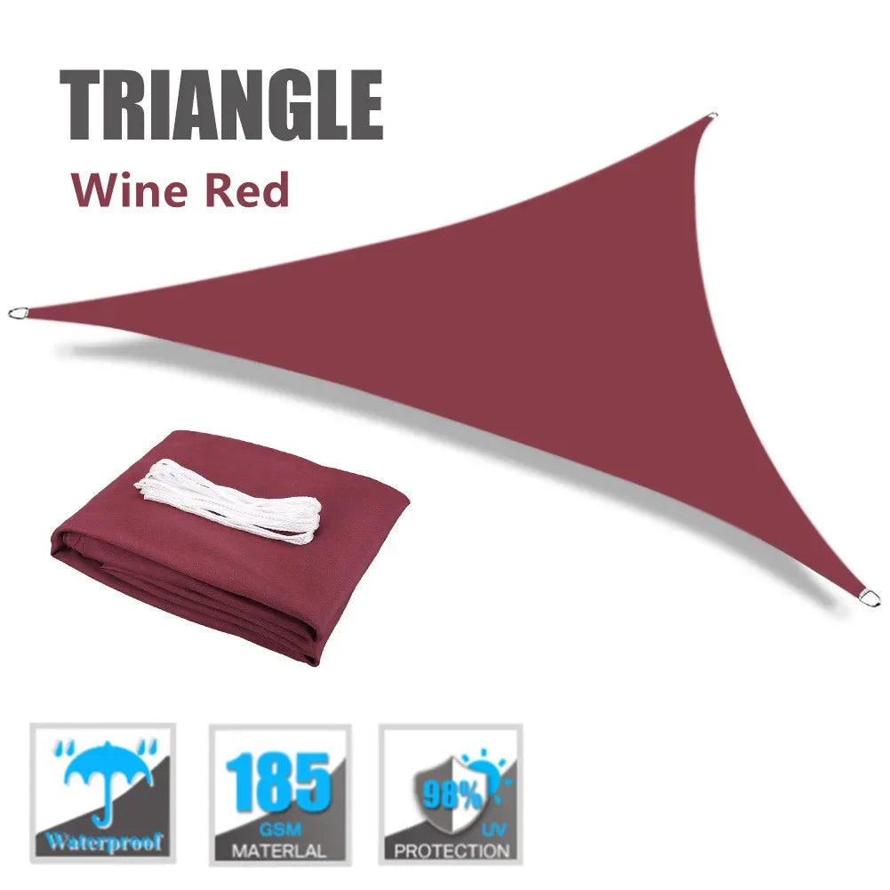 NONECN Triangle Sun Shade Sail Canopy UV Block Outdoor Shelter