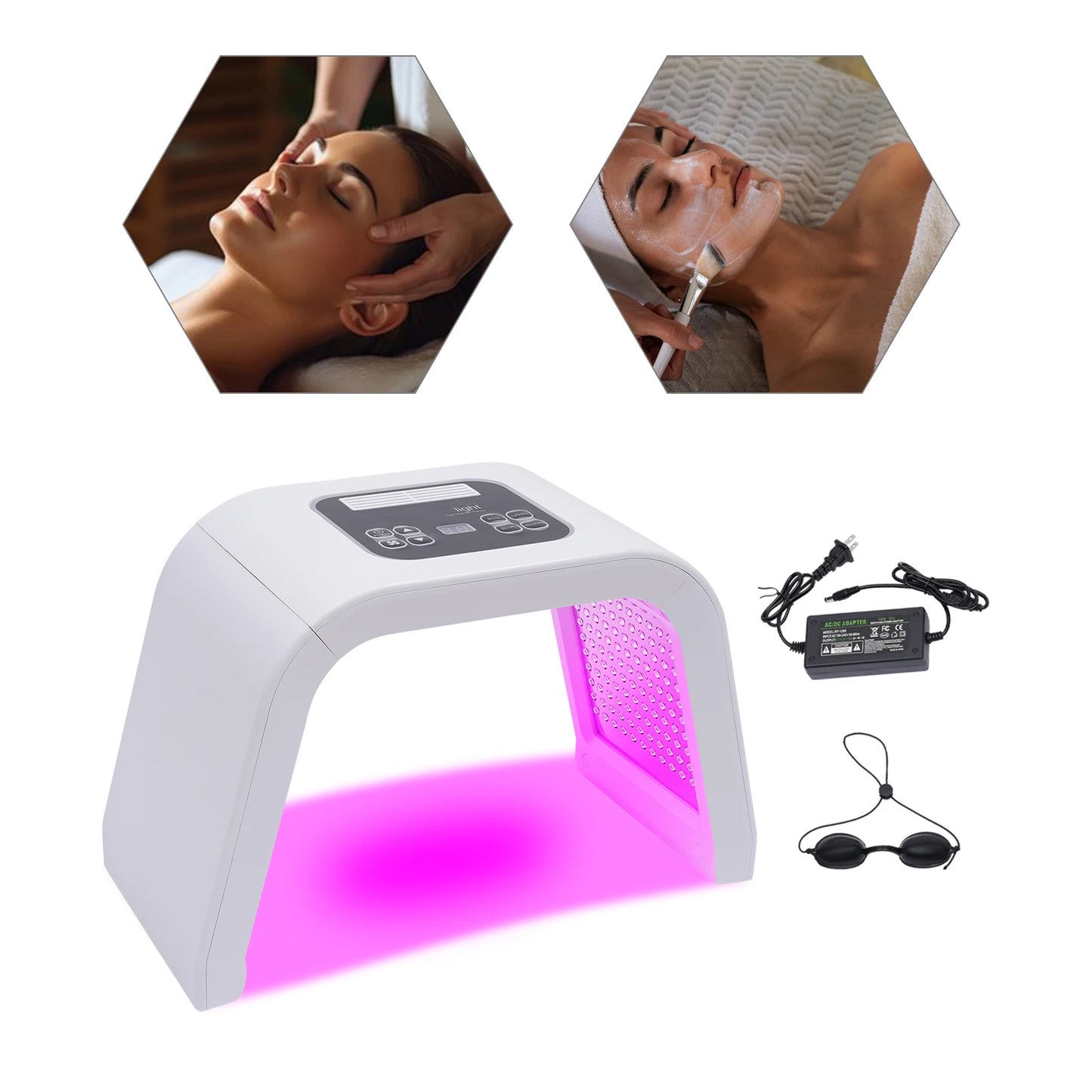 LED Facial Light Therapy Mask 7 in 1