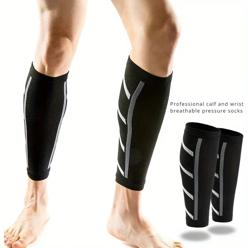 Compression Calf Sleeves With UV Protection Breathable For Basketball