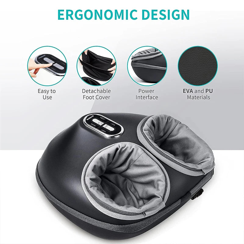 Nekteck Foot Massager Air Compression Heating Shiatsu Kneading Roller