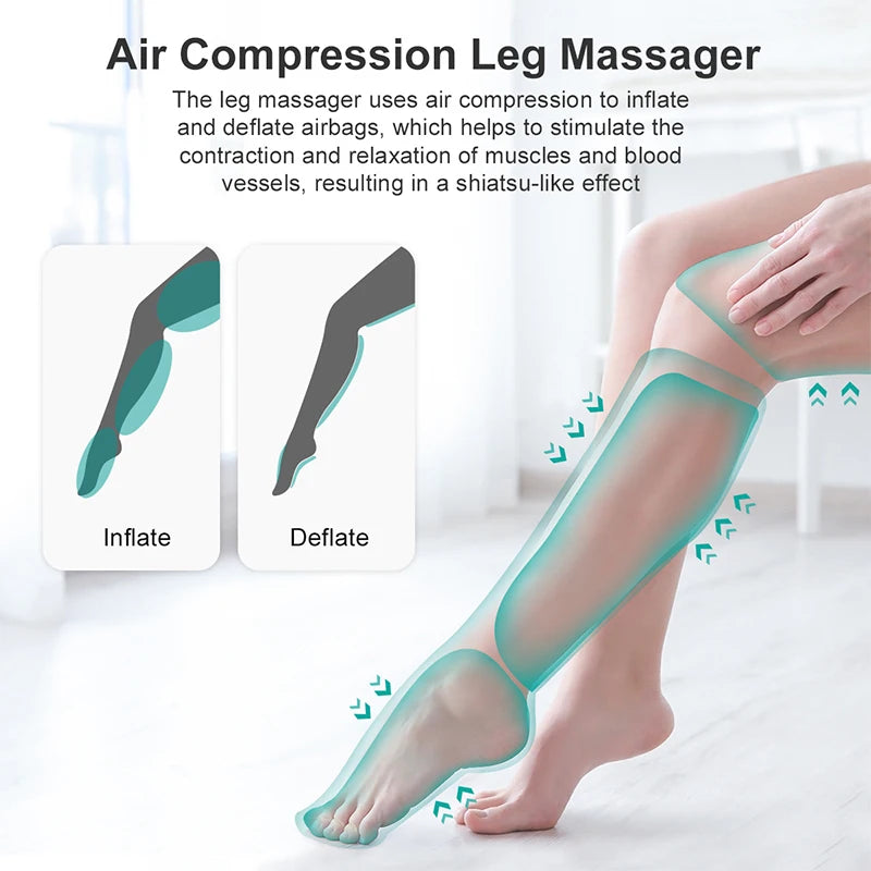 Nekteck Foot Air Pressure Leg Massager For Calf And Thigh Relaxation