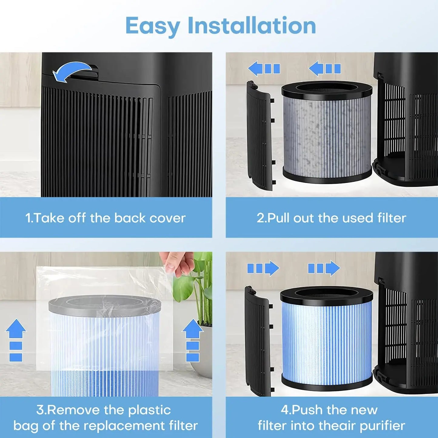 AROEVE Air Purifier H13 True HEPA MJ002H 360 Degree Filtration