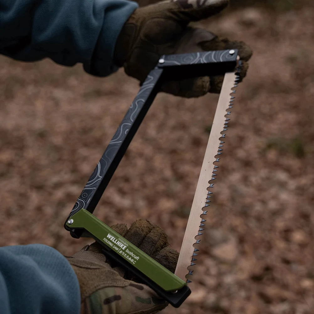 Folding Saw With Storage Bag Aluminum Camping Foldable Hand Saw