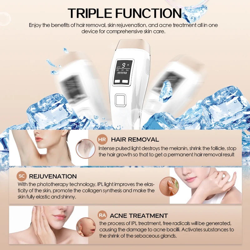 Vancostar 4 In 1 IPL Epilator Laser Hair Removal Device