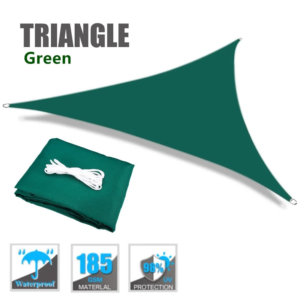 NONECN Triangle Sun Shade Sail Canopy UV Block Outdoor Shelter